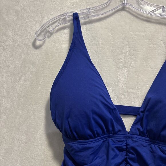 La Blanca Island Convertible Strap Mio Swimsuit Royal Cobalt Blue Size 12 NWT - Picture 2 of 10